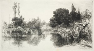 Del Mølledam, 1860. af Francis Seymour Haden