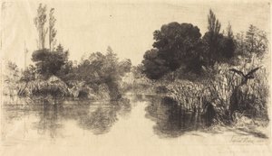 Shere Mill Pond (den større plade) af Francis Seymour Haden