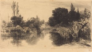 Shere Mill Pond (den større plade) af Francis Seymour Haden