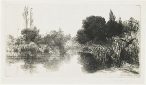 Shere Mill Pond (The Larger Plate), 1860 af Francis Seymour Haden