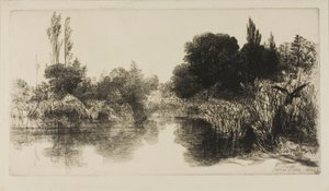 Shere Mill Pond, nr. II (stor plade) af Francis Seymour Haden