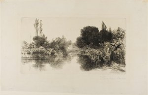 Shere Mill Pond, nr. II (stor plade) af Francis Seymour Haden