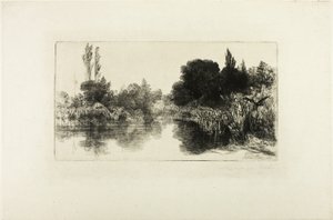 Shere Mill Pond, nr. II (stor plade) af Francis Seymour Haden