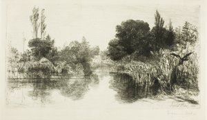 Shere Mill Pond, nr. II (stor plade) af Francis Seymour Haden