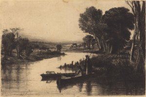 Thames Fishermen af Francis Seymour Haden