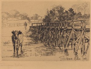Village Ford af Francis Seymour Haden