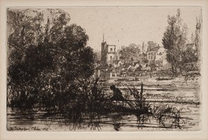 Twickenham kirke af Francis Seymour Haden