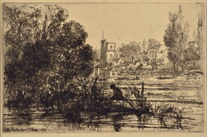 Twickenham kirke af Francis Seymour Haden