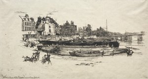 Whistlers House i Old Chelsea, 1863. af Francis Seymour Haden