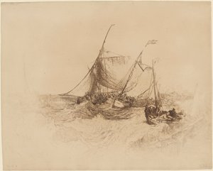 Calais Pier af Francis Seymour Haden after Joseph Mallord William Turner