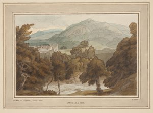 Ambleside, en udsigt nær Clappers Gate, Ambleside af Francis Towne