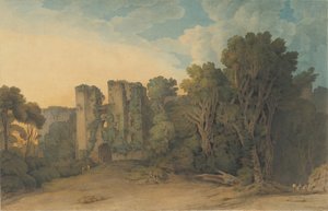 Berry Pomeroy Castle i grevskabet Devon, 1775-1805. af Francis Towne