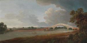 Old Walton Bridge af Francis Towne
