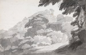 Rocca di Papa af Francis Towne