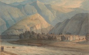 The Grange ved bredden af Keswick-søen af Francis Towne