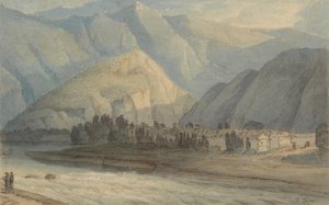 Grange ved hovedet af Keswick-søen af Francis Towne