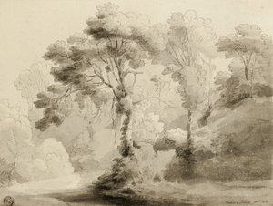 Skovklædt landskab, 1774 af Francis Towne