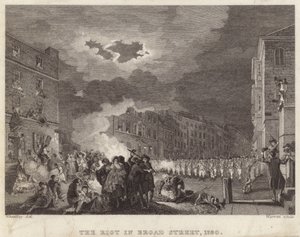 Optøjer i Broad Street i 1780 af Francis Wheatley