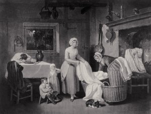 Rustic Hours: Night, graveret af H. Gillbank af Francis Wheatley
