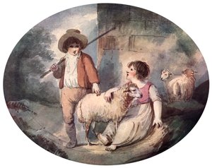 Den lille hyrdinde, 1700-tallet, 1912 af Francis Wheatley