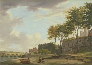 Medway i Rochester af Francis Wheatley