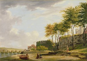 Medway i Rochester af Francis Wheatley
