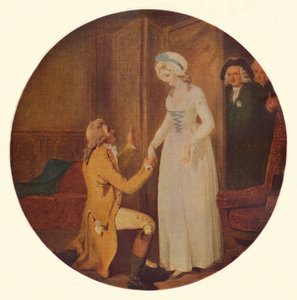 Young Marlow og Miss Hardcastle: A Scene from She Stoops to Conquer af Oliver Goldsmith Act V, Sc af Francis Wheatley