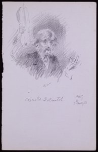 Portræt af Arnold Dolmetsch af Francis Wilfred Lawson