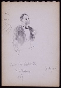 Portræt af FR Yerbury af Francis Wilfred Lawson