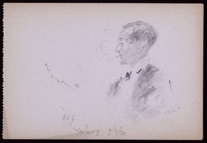 Portræt af FR Yerbury af Francis Wilfred Lawson