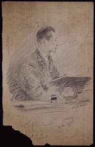 Portræt af Francis Troup af Francis Wilfred Lawson