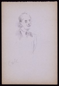 Portræt af Gerald Cobb, ca. 1930 (blyant på papir) af Francis Wilfred Lawson