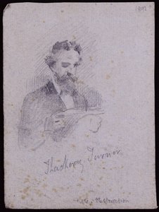 Portræt af H Thackeray Turner, ca. 1900 (blyant på papir) af Francis Wilfred Lawson