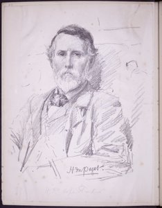 Portræt af Hope-Pinker HR, ca. 1900 (blyant på papir) af Francis Wilfred Lawson