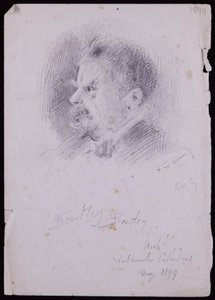 Portræt af JF Bentley af Francis Wilfred Lawson