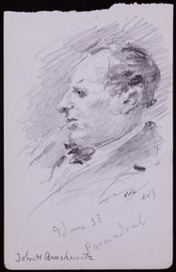 Portræt af John Amshewitz af Francis Wilfred Lawson