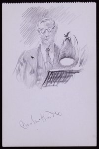 Portræt af Martin Hardie, ca. 1931 (blyant på papir) af Francis Wilfred Lawson