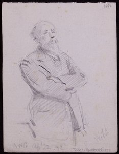 Portræt af Philip (?) Webb af Francis Wilfred Lawson