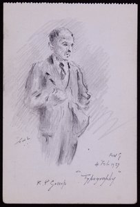 Portræt af R Percy Gossop af Francis Wilfred Lawson
