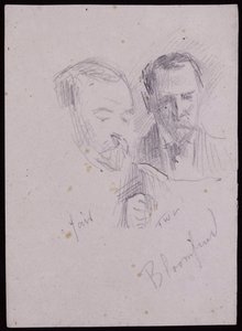 Portræt af Reginald Blomfield, ca. 1894 (blyant på papir) af Francis Wilfred Lawson