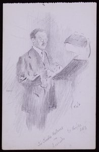 Portræt af Sir Charles Holmes af Francis Wilfred Lawson