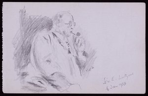 Portræt af Sir Edwin Lutyens af Francis Wilfred Lawson