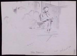 Portræt af William [? Morris af Francis Wilfred Lawson