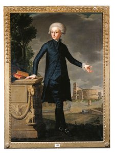 Portræt af Don Juan Despuig y Zaforteza, fuld længde, i sort jakkesæt, signeret og indskrevet af Francisco Agustín y Grande