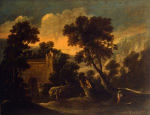 Landskab med ruiner, ca 1634