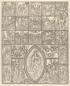 De femten mysterier og jomfruen fra rosenkransen Moderne indtryk, 1488. af Francisco Doménech