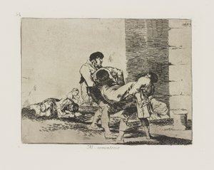 Til kirkegården. (Til Kirkegården.), Pl. 56 fra serien The Disasters of War af Francisco de Goya