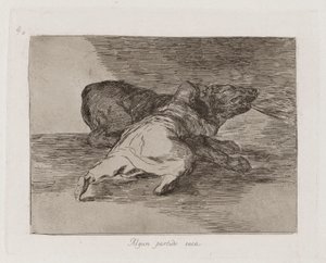 Han får noget ud af det, Plade 40 fra The Disasters of War af Francisco de Goya