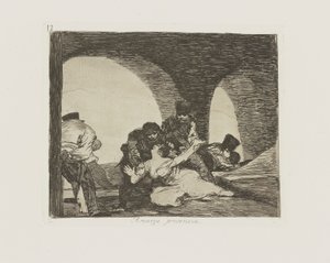bittert nærvær. (Bittert at være tilstede.), pl. 13 fra serien The Disasters of War af Francisco de Goya