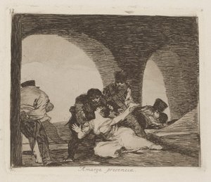 Bitter tilstedeværelse (Bitter to Be Present), pl. 13 fra serien The Disasters of War af Francisco de Goya